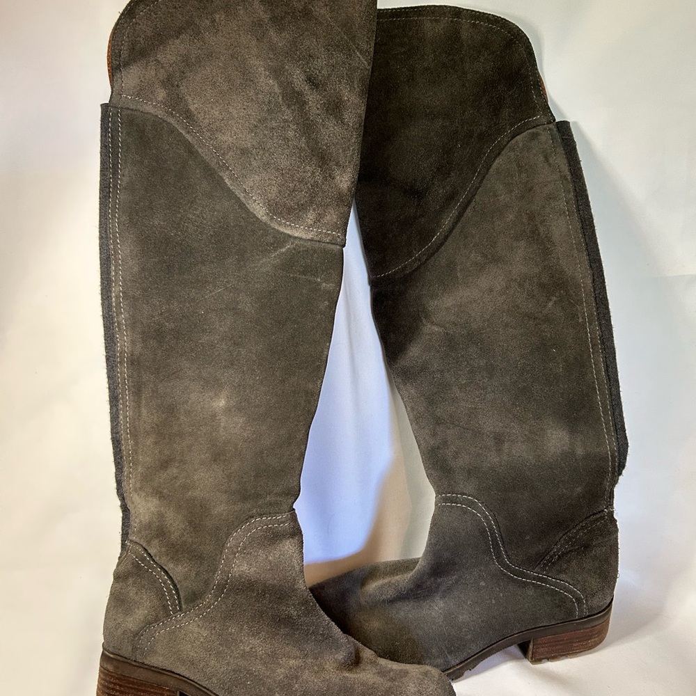 VTG Lucky Brand Over the Knee Boots ~ Grey Leather